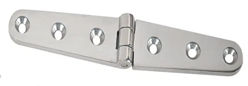 S-0605C – WHITECAP IND Boat Door Hinge, Strap Hinge 6 Inch Length x 1-1/8 Inch Width Silver Brass Set Of 2